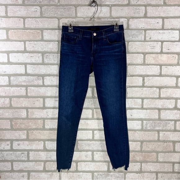 J Brand Crop Skinny Jeans in Radiowave Destruction Wash Size 27 - Picture 3 of 11